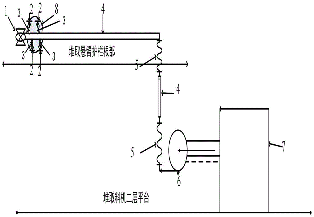 一种堆取料机斗轮下料筒抑尘装置的制作方法