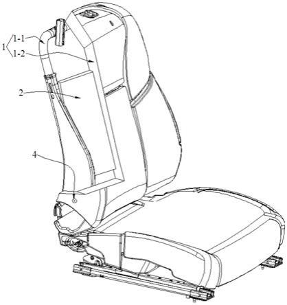 一种汽车座椅靠背的泄压吸能结构的制作方法