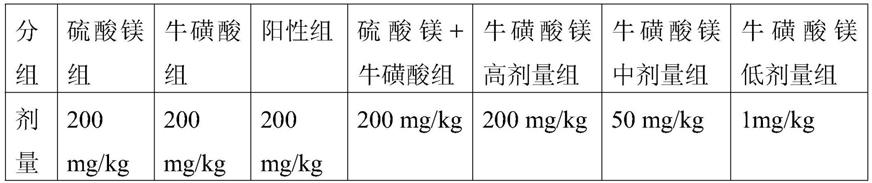 牛磺酸镁在制备改善认知功能的补充剂中的应用的制作方法