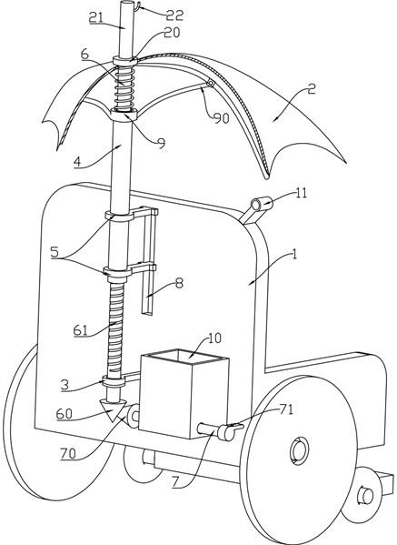 一种设有防护伞的轮椅的制作方法