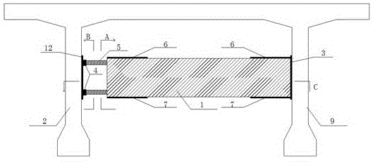 一种改扩建T型桥梁新旧梁板防位移装置的制作方法