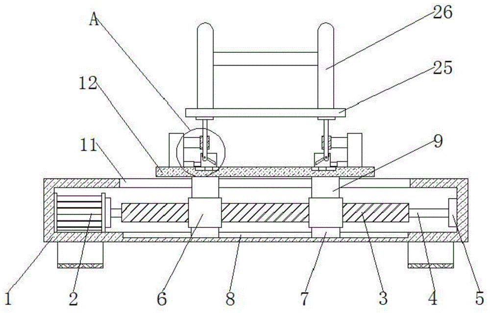一种用于剑杆织机中卷布辊支座的成型定位装置的制作方法