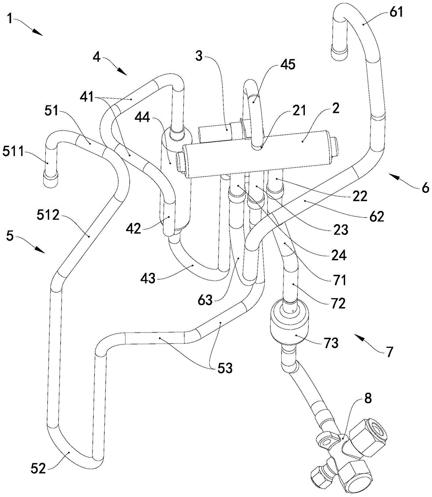 四通阀管路系统和空调器的制作方法