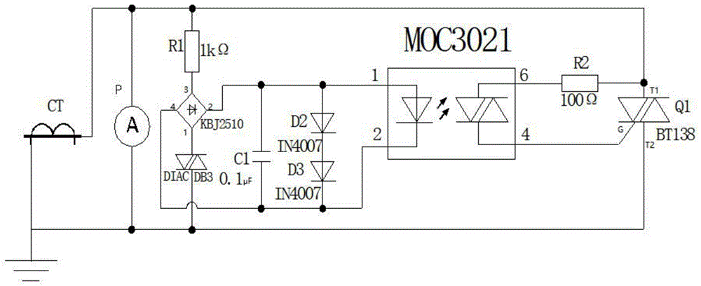 CT防开路保护电路的制作方法