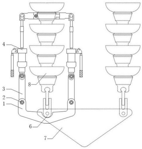 一种特高压线路四联端部绝缘子更换卡具及其使用方法与流程