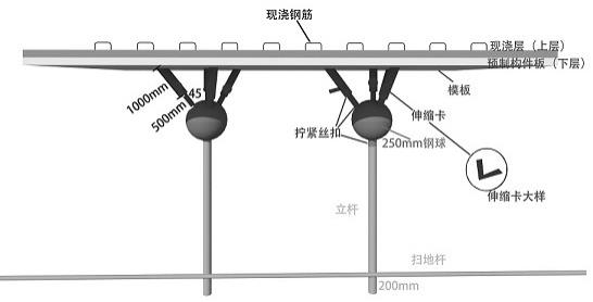 一种伞形承插式带球体的模板支撑组合体的制作方法