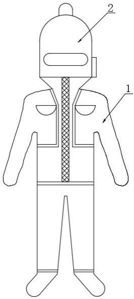 一种可快速换气式病毒防护服的制作方法