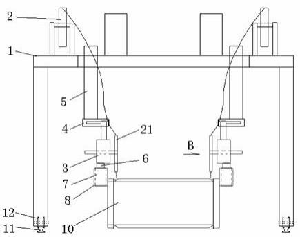 一种箱型构件埋伏焊接用挡料装置的制作方法