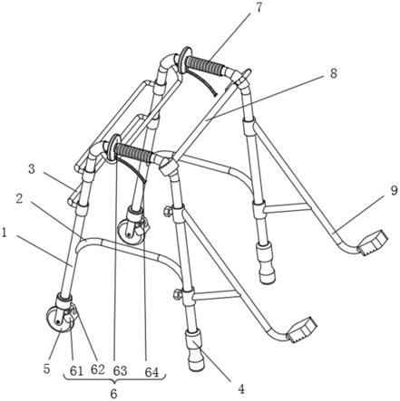 一种改良的用于老年人防跌倒的助行器的制作方法