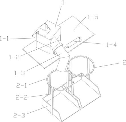 一种组合盖分料接料装置的制作方法