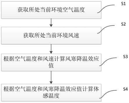 一种体感温度测量方法、系统及介质与流程