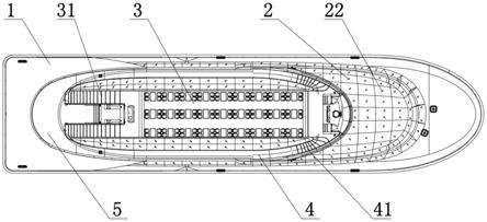一种具有多层观光游步甲板结构的客船的制作方法
