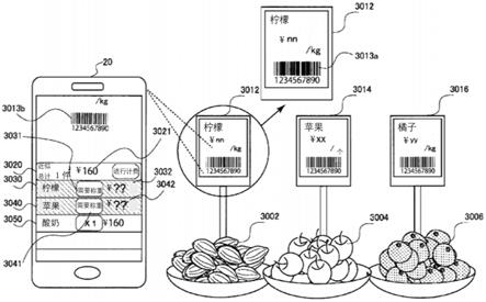 移动终端、称重设备、POS终端、程序、存储介质、销售处理系统和销售处理方法与流程