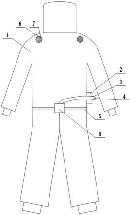 一种带有正压通气装置的医用隔离服的制作方法