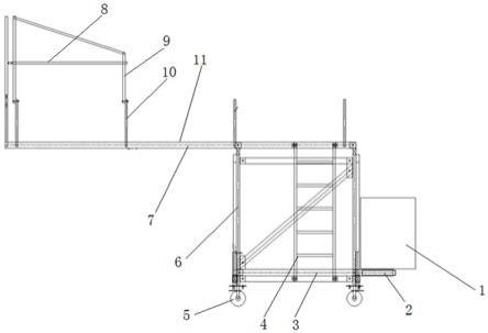 屋面花架梁及外墙装饰施工可移动式操作平台的制作方法