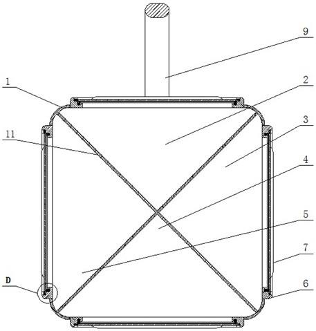 一种多向提拎的金属方桶支撑壳体结构的制作方法