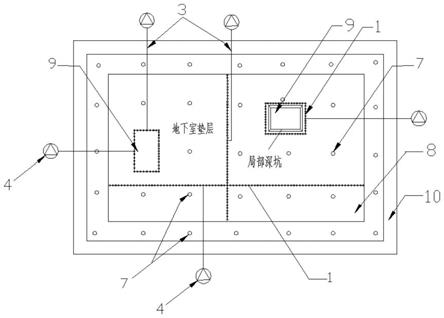 一种井点置换防止地下室上浮的装置及施工方法与流程