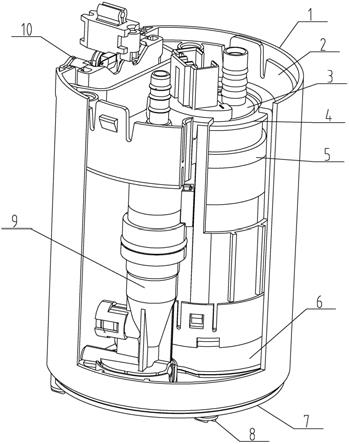一种汽车电喷燃油泵支架总成的储油桶组件的制作方法