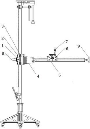 天花板支架的钻机连接装置的制作方法