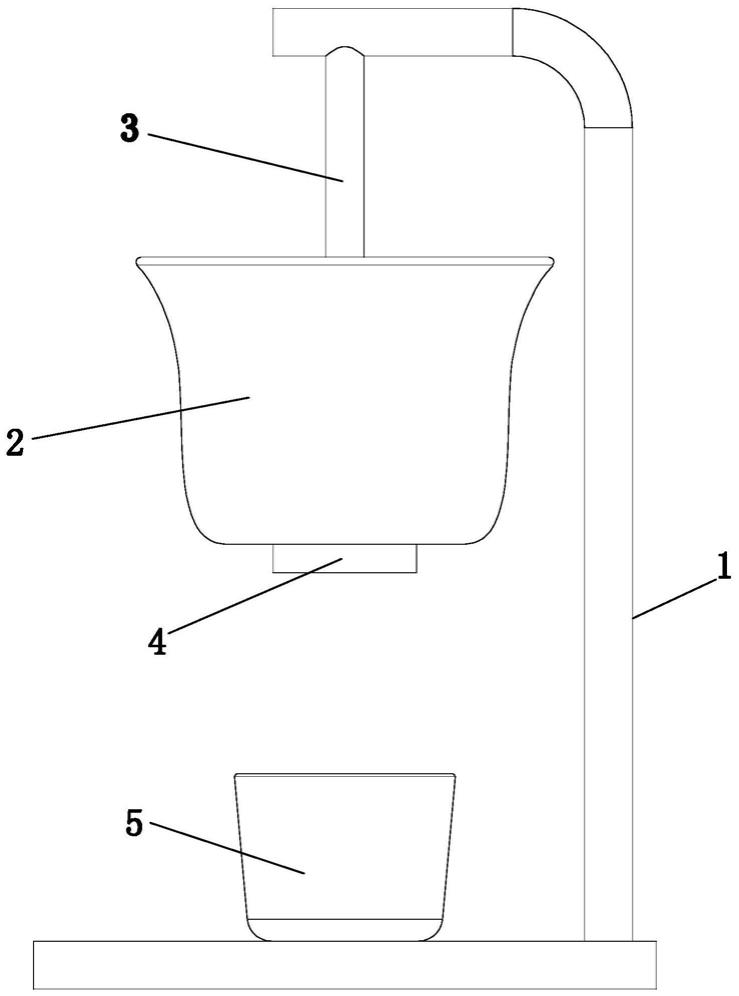 一种半自动悬挂式茶具的制作方法