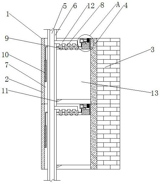 一种高层建筑幕墙外保温材料防火装置的制作方法