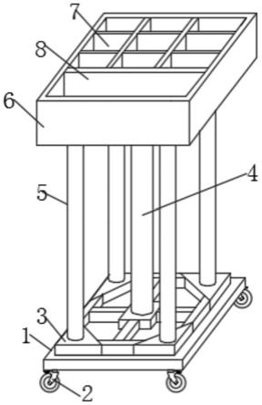 一种护理用的器械移动底座装配台的制作方法