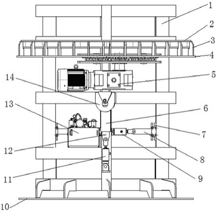垂直升降塔式立体停车装置提升行车的制作方法