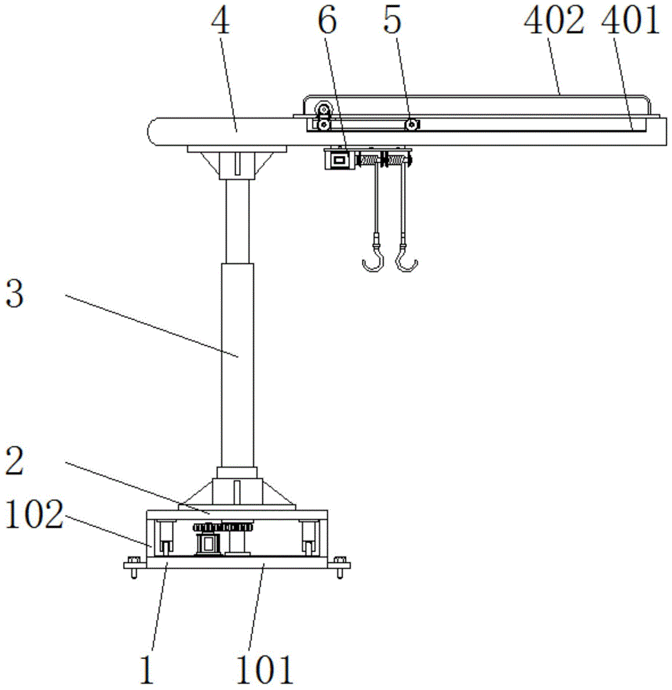 一种发泡炉用的伸缩调节物料吊运装置的制作方法