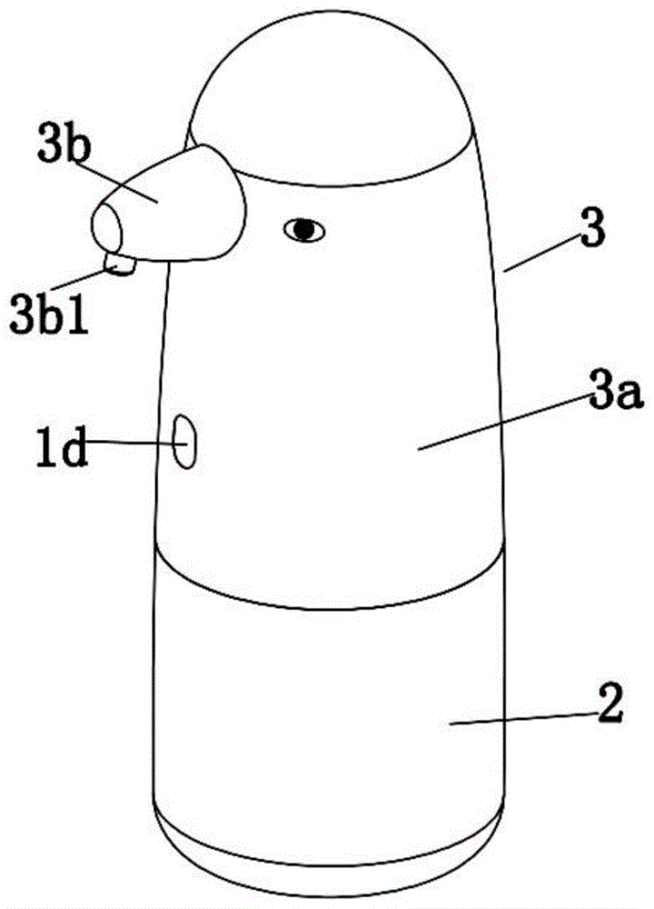 一种具有卡通动物造型外套的智能型发泡器的制作方法