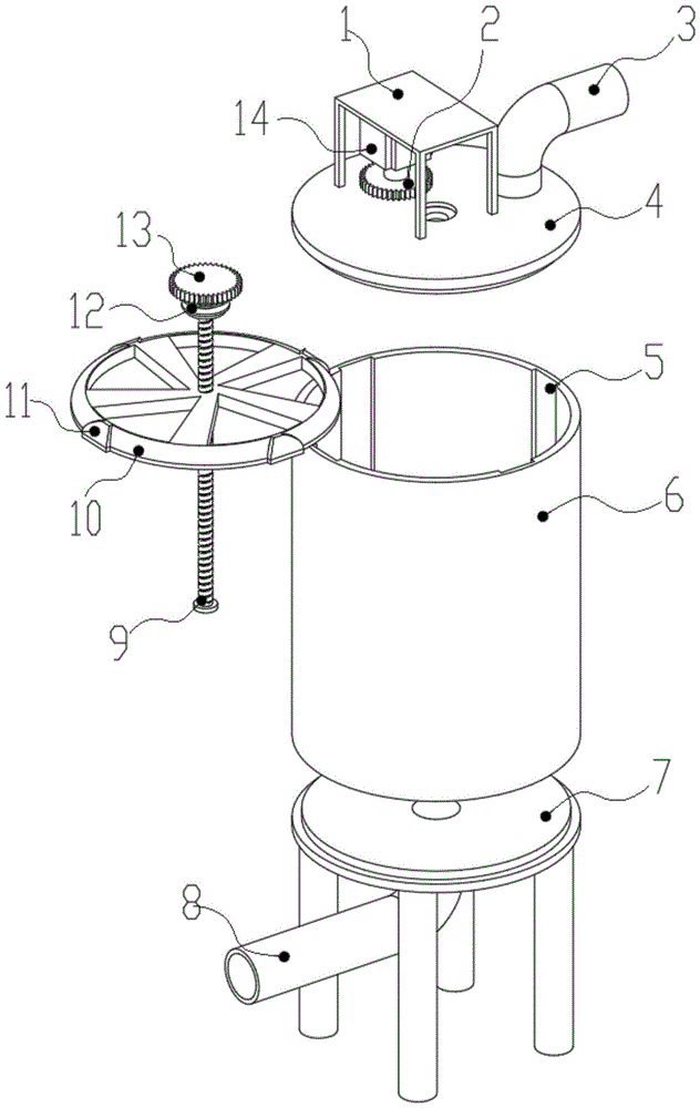 封闭式蒸发罐粉体进料装置的制作方法
