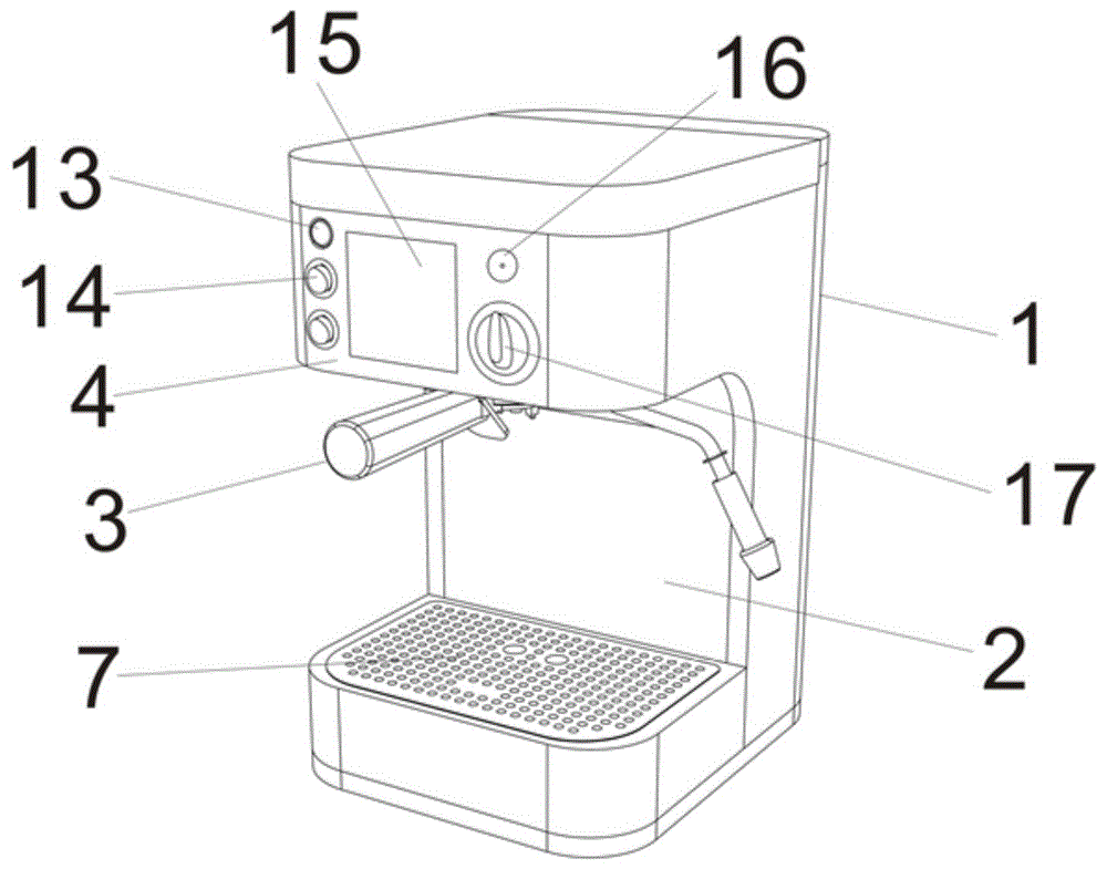 一种测温咖啡机的制作方法