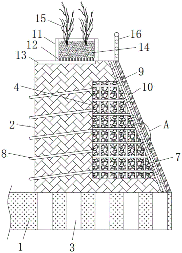 一种建筑工程新型预制挡土墙结构的制作方法