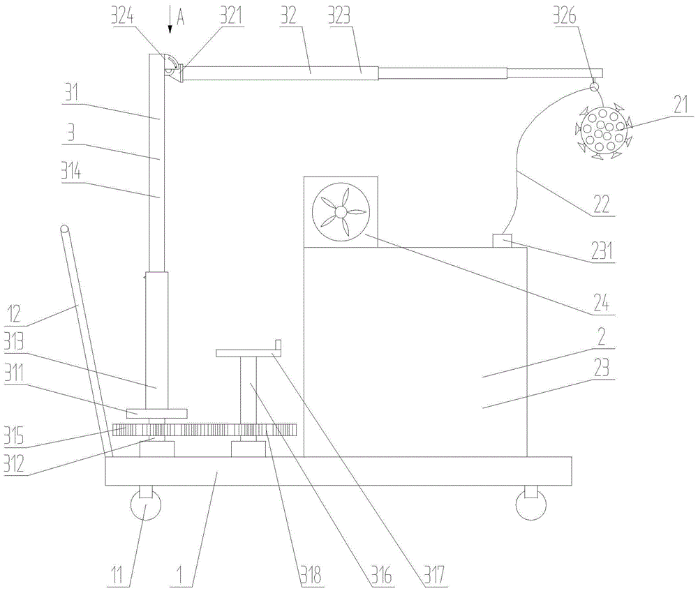 一种配料车间移动除尘设备的制作方法