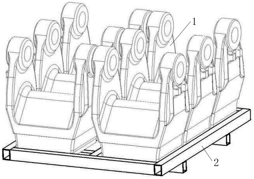 一种挖掘机动臂前支座铸钢件运输工装的制作方法