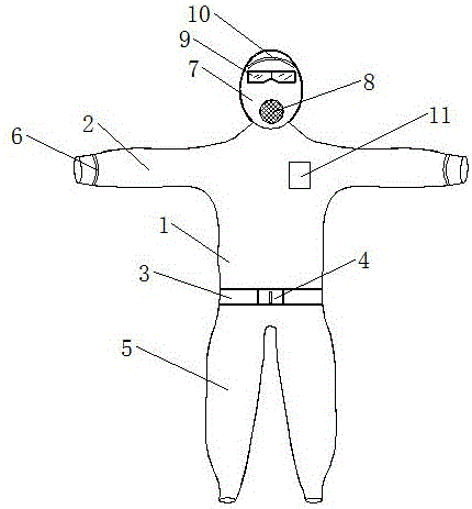 一种防疫型医用防护服的制作方法