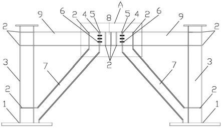 一种偏心支撑钢框架及建筑