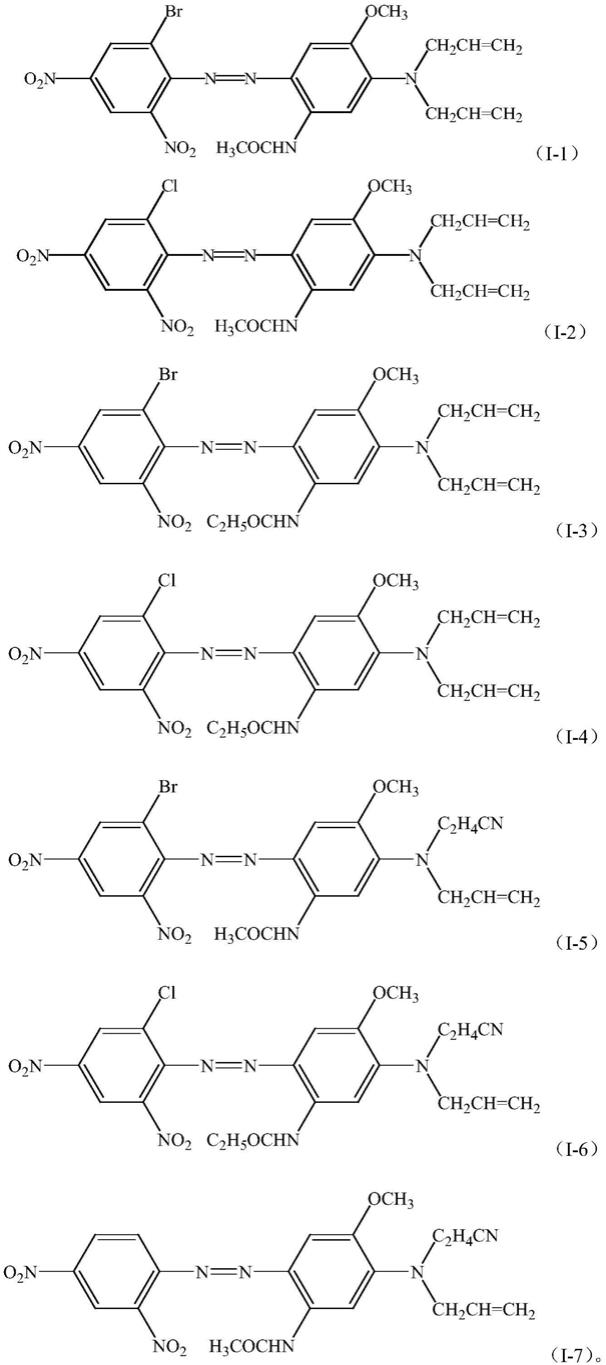 一种蓝至黑色分散染料组合物和染料制品的制作方法