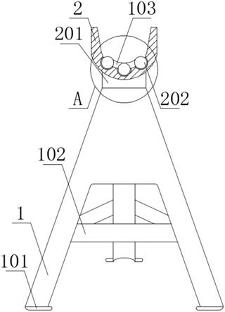 一种施工现场用线缆支撑架的制作方法