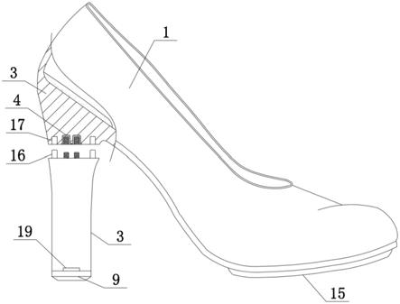 一种便于维修更换鞋跟的女性高跟鞋的制作方法
