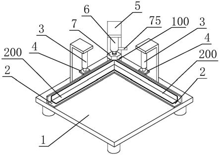 一种铝合金边框转角连接件快速压胶装置的制作方法