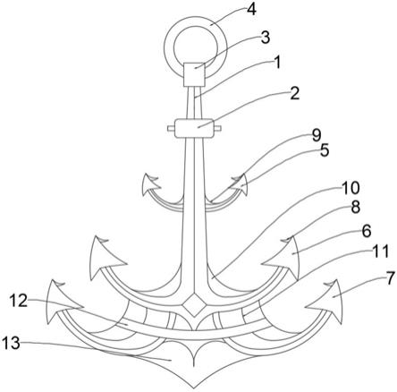 一种船舶用船锚结构的制作方法