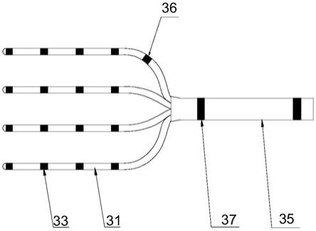 耙状头端高精度多极标测电极导管的制作方法