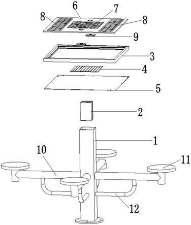 太阳能无线充发光棋盘桌的制作方法