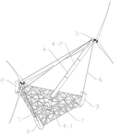 一种联合风能发电和海水养殖的浮式平台的制作方法