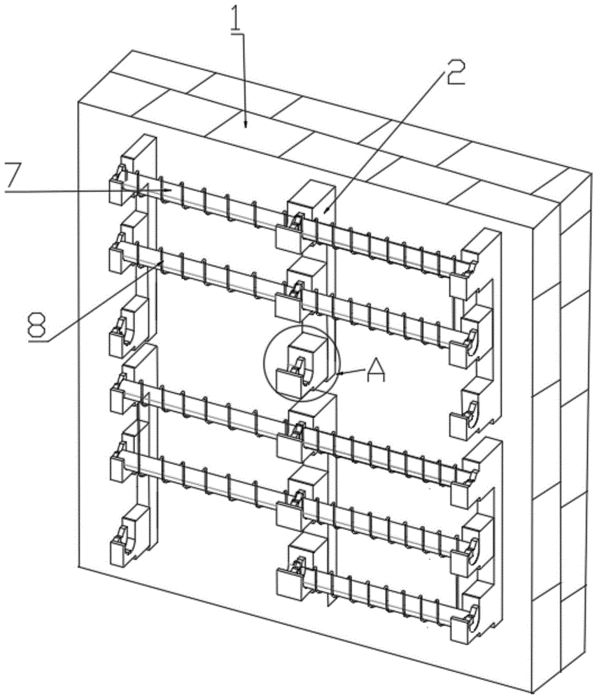 一种台车炉电阻丝中间挂砖结构的制作方法