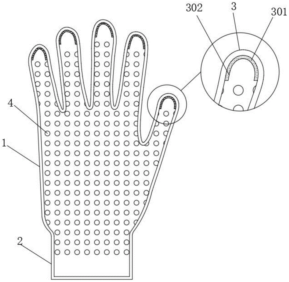 一种新型碳纤维抗菌材料制成的医用检查手套的制作方法