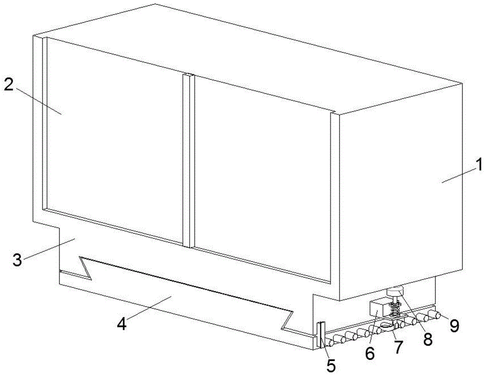 一种建筑装饰用便于拆卸的柜体固定装置的制作方法