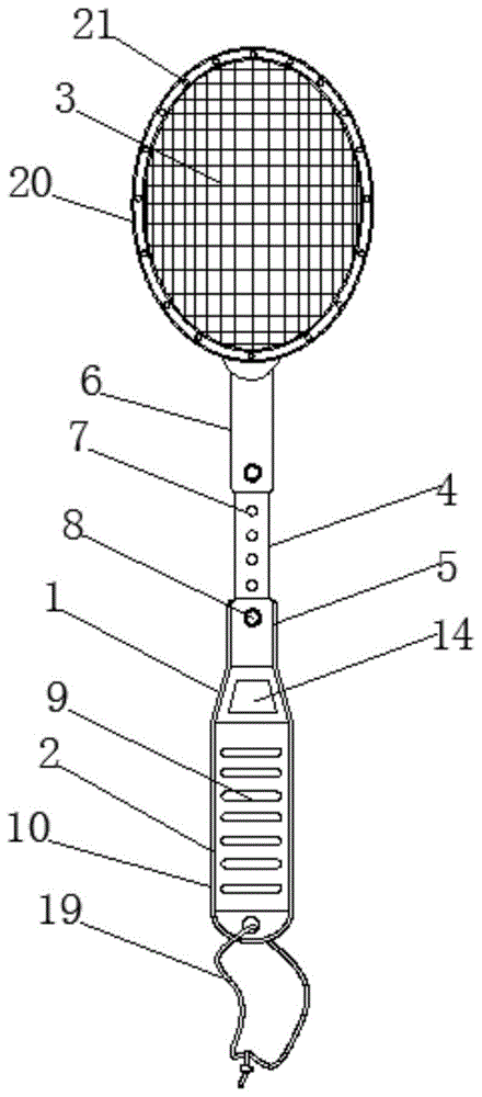 一种羽毛球教学球拍的制作方法