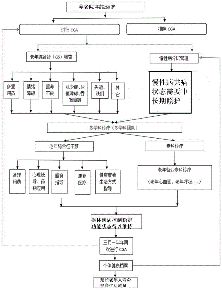 用于养老院老年患者的老年综合征筛查评估及干预的方法与流程