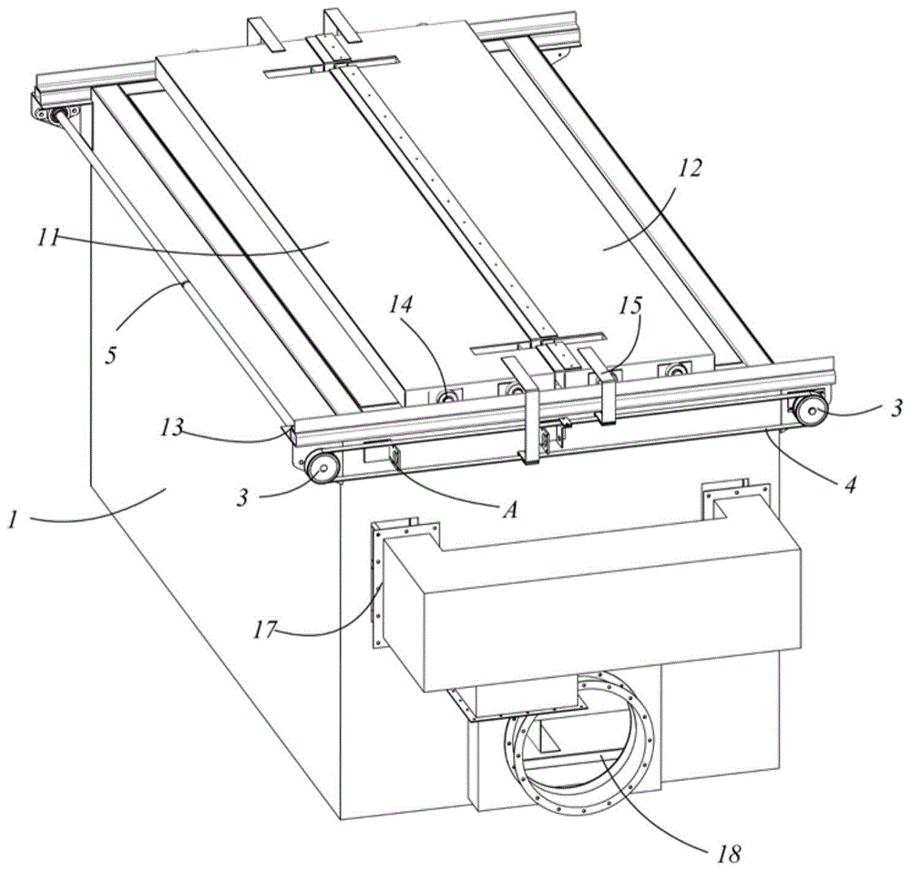 烘箱的平移式对开门结构的制作方法